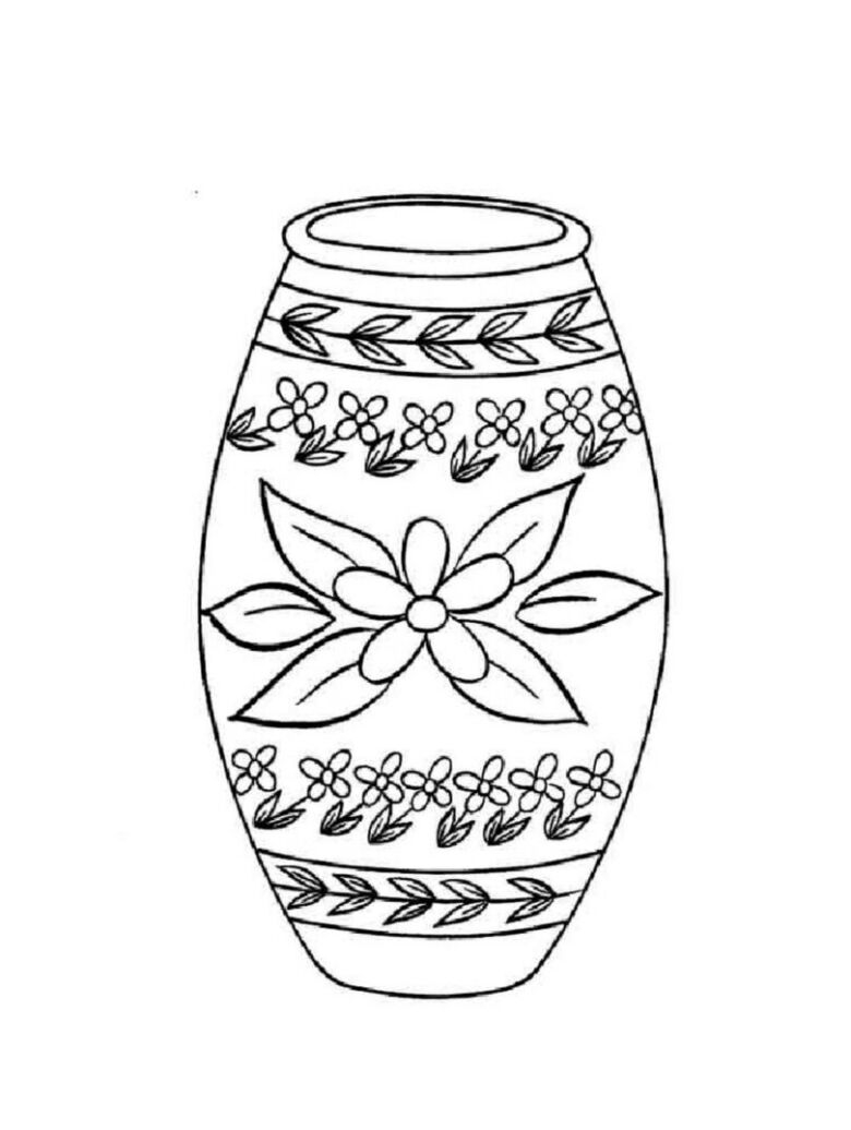 Как нарисовать цветы в вазе карандашом ✏