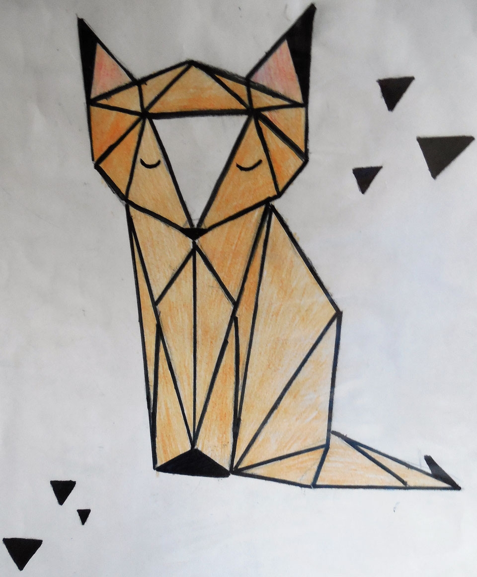 легкий рисунок из треугольников
