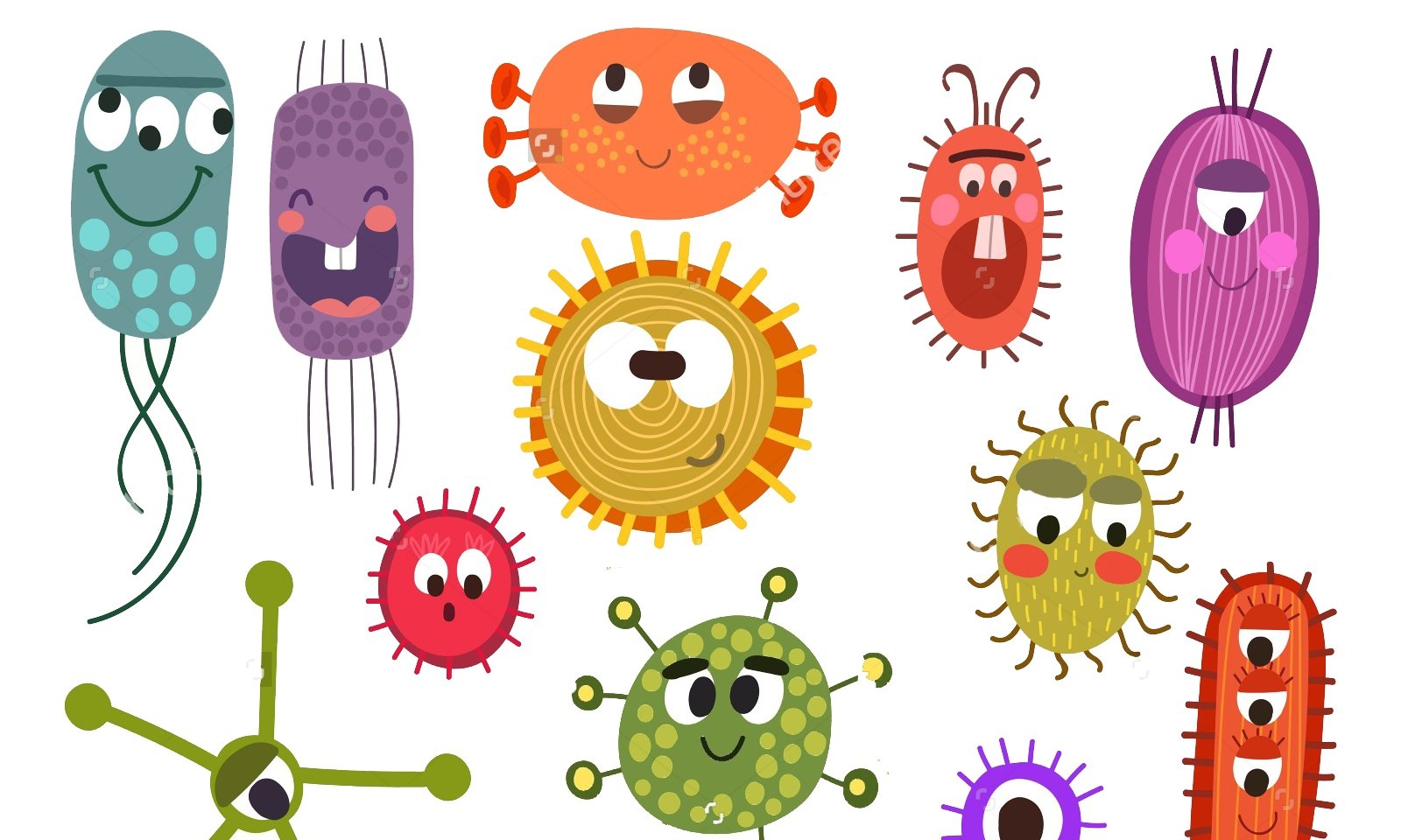 Микроб рисунок для детей