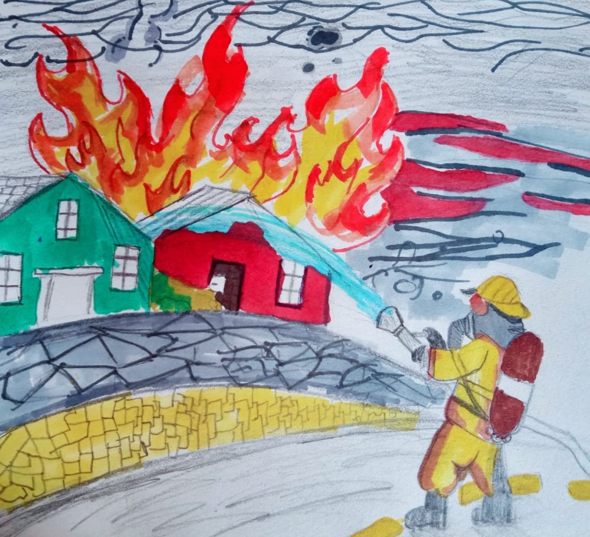 пожарная безопасность глазами детей картинки