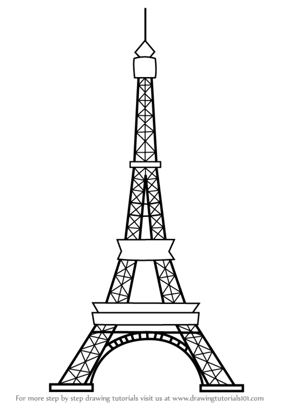 Как нарисовать Эйфелеву башню поэтапно 5 уроков