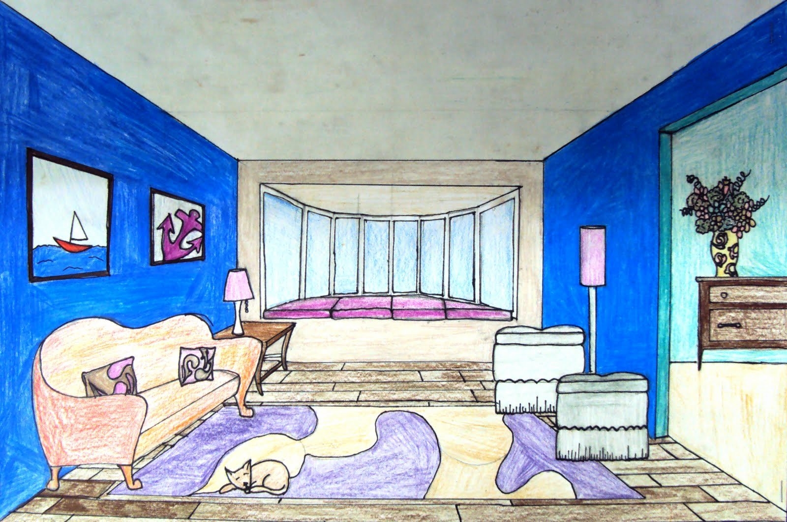 Комната моей мечты рисунок (63 фото)