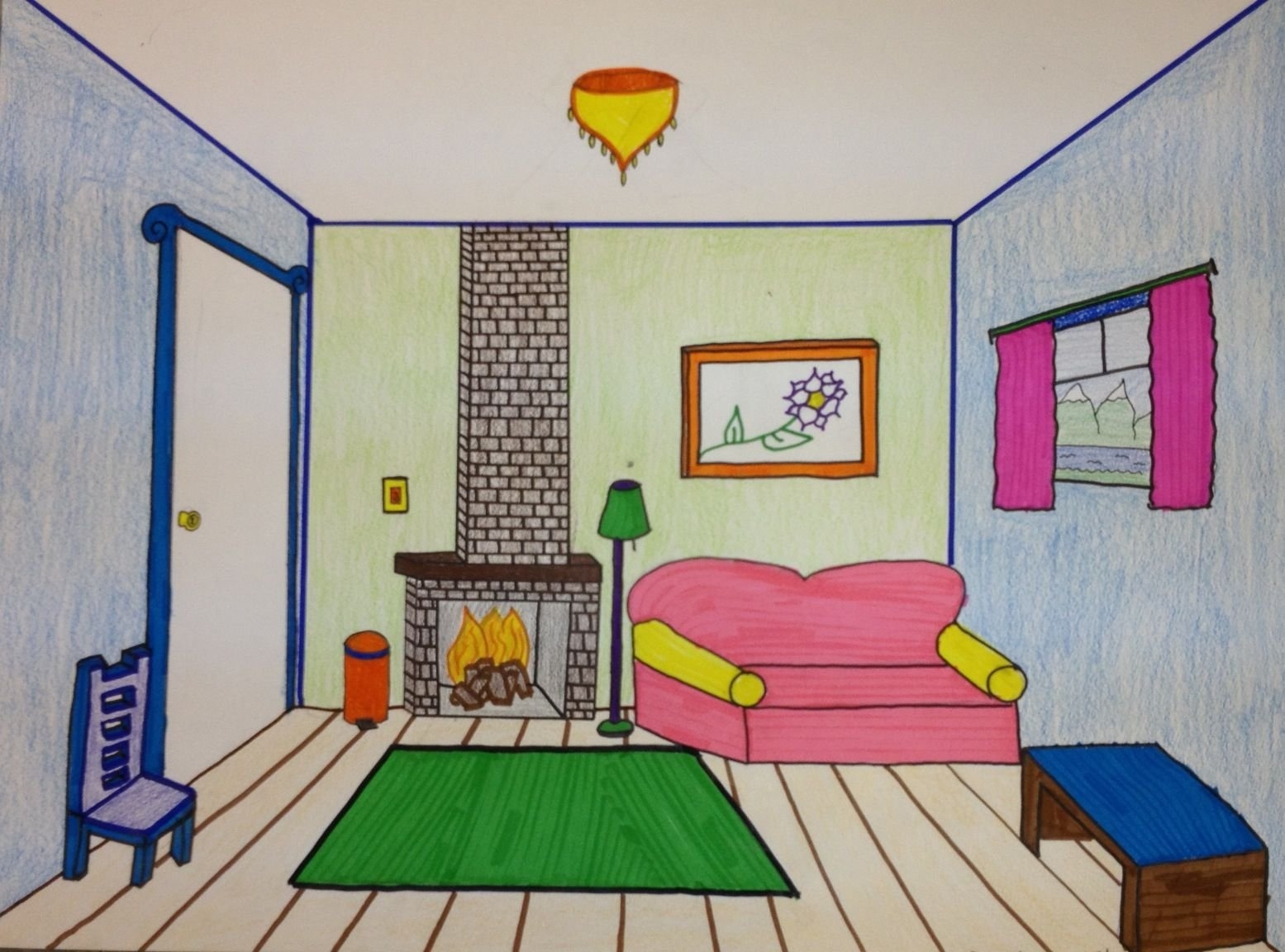 Рисунок комната моей мечты для девочек