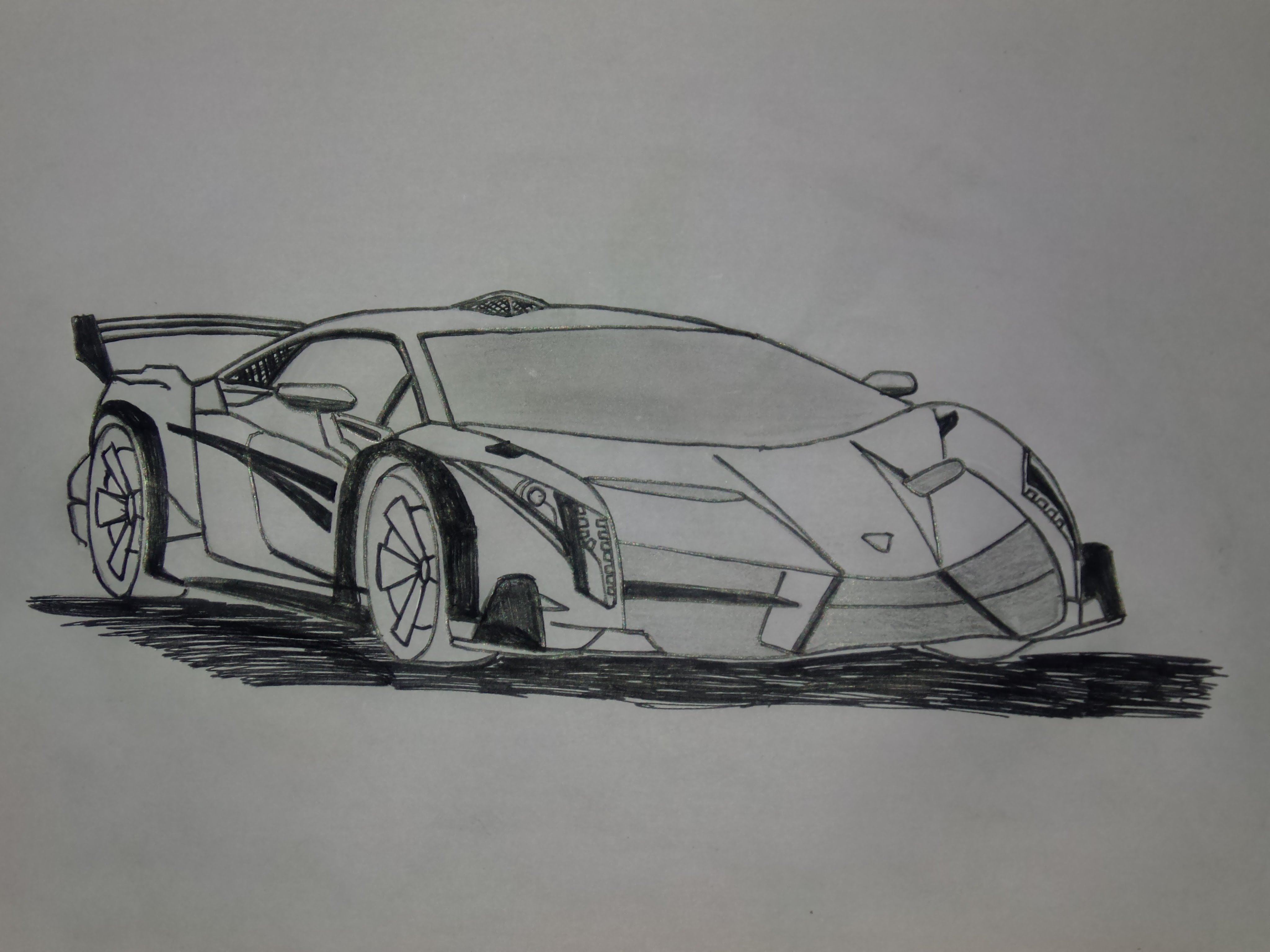 Как нарисовать машину Ламборгини | Lamborghini рисунок