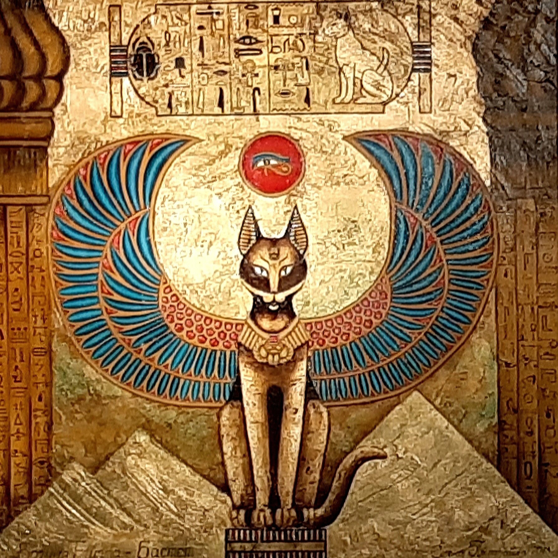 Баст видео. Баст богиня Египта. Бастет фреска Египет. Уаджит богиня Египта арт. Богиня Бастет в древнем Египте.