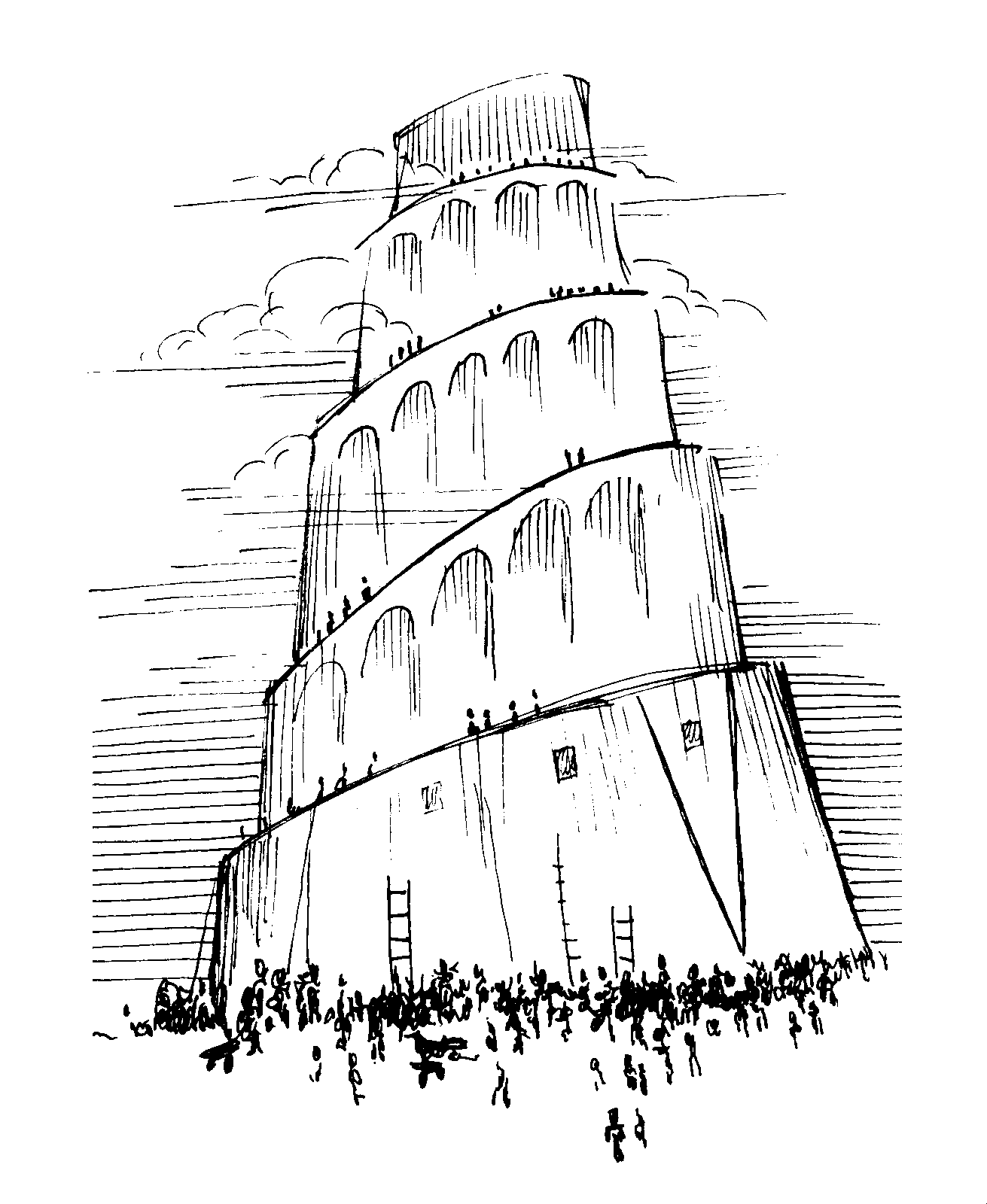 Вавилонская башня рисунок карандашом - 64 фото
