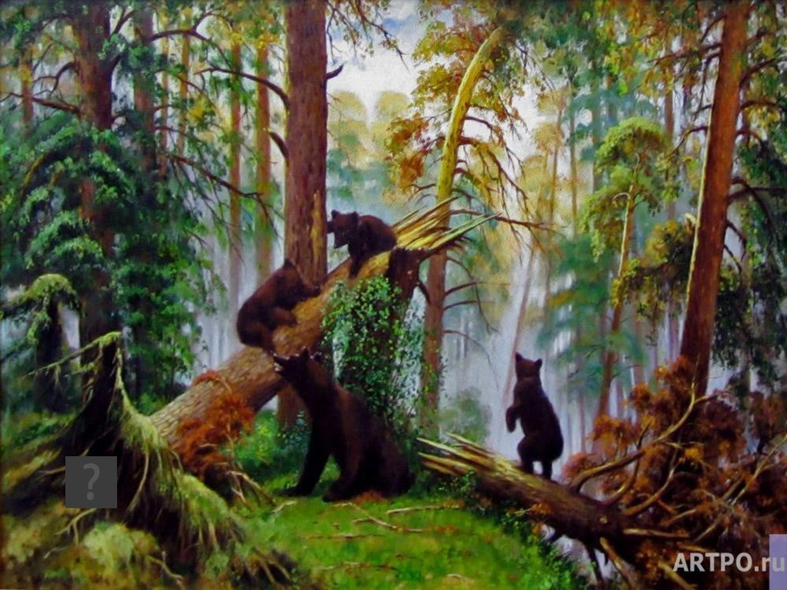 Картина шишкина медведи в лесу - 77 фото
