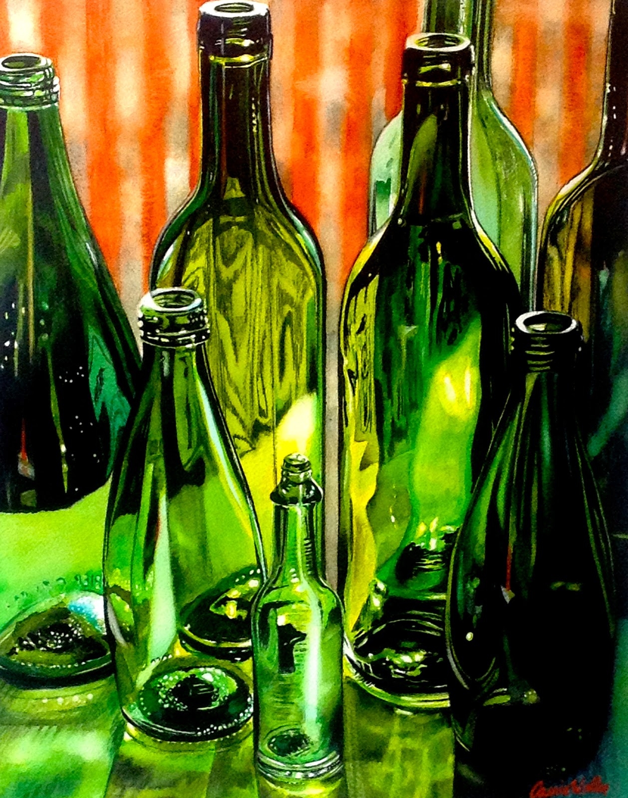 Бутылки зеленого цвета. Стеклянная бутылка акварелью. Стеклянная бутылка живопись. Зеленая стеклянная бутылка акварелью. Стекло акварелью.