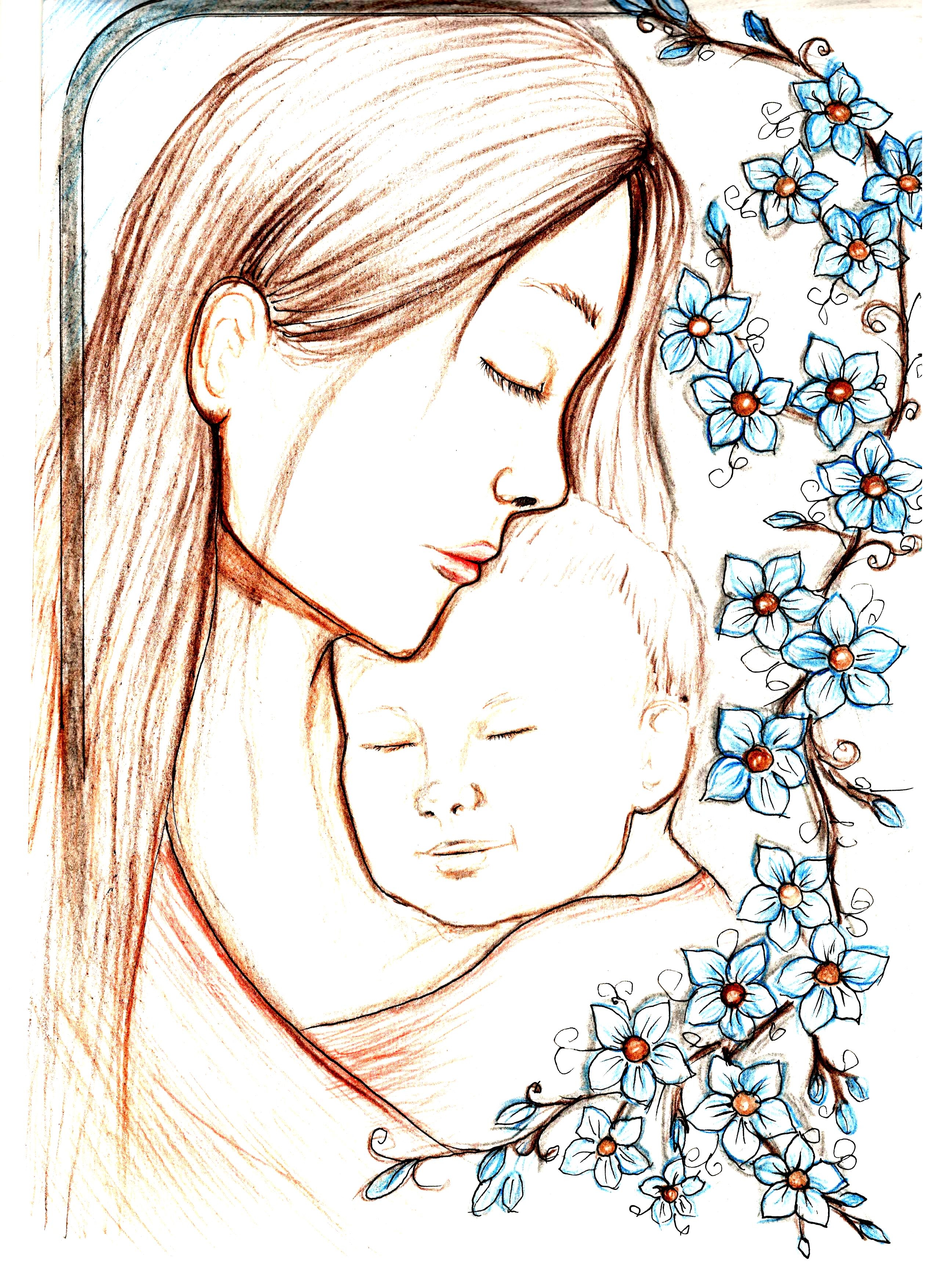 Рисунки для срисовки для мамы (20 фото) 🔥 Прикольные картинки и юмор