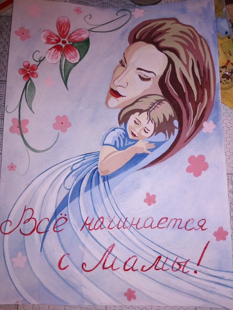 плакат на день рождения маме своими руками от дочки