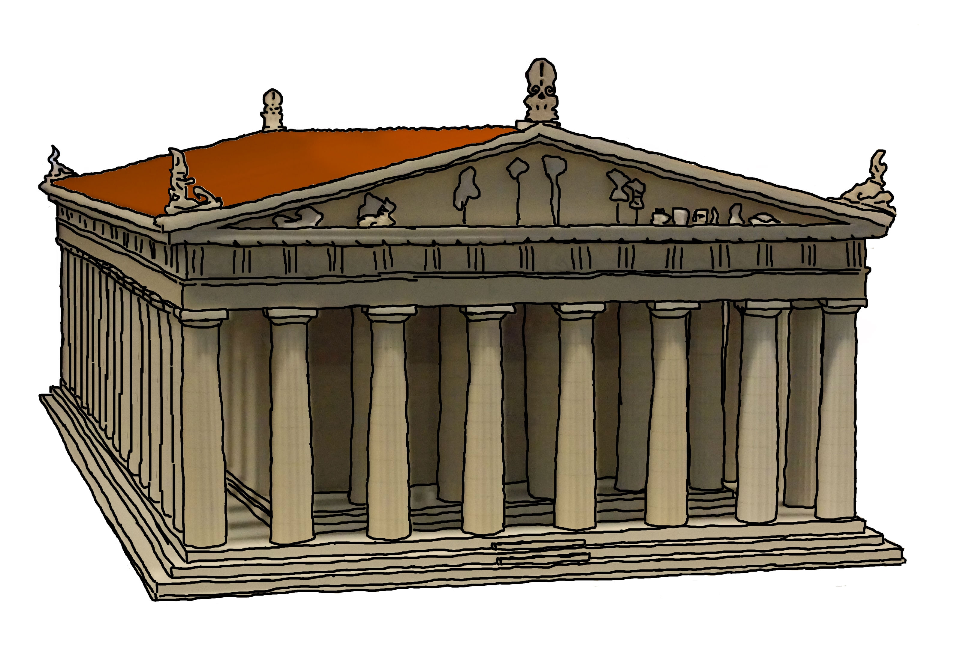 Рисунок акрополя 5 класс. Храм Парфенон в Афинах. Храм Парфенон в Афинах рисунок. Парфенон Греция рисунок. Нарисовать Парфенон храм Афины.