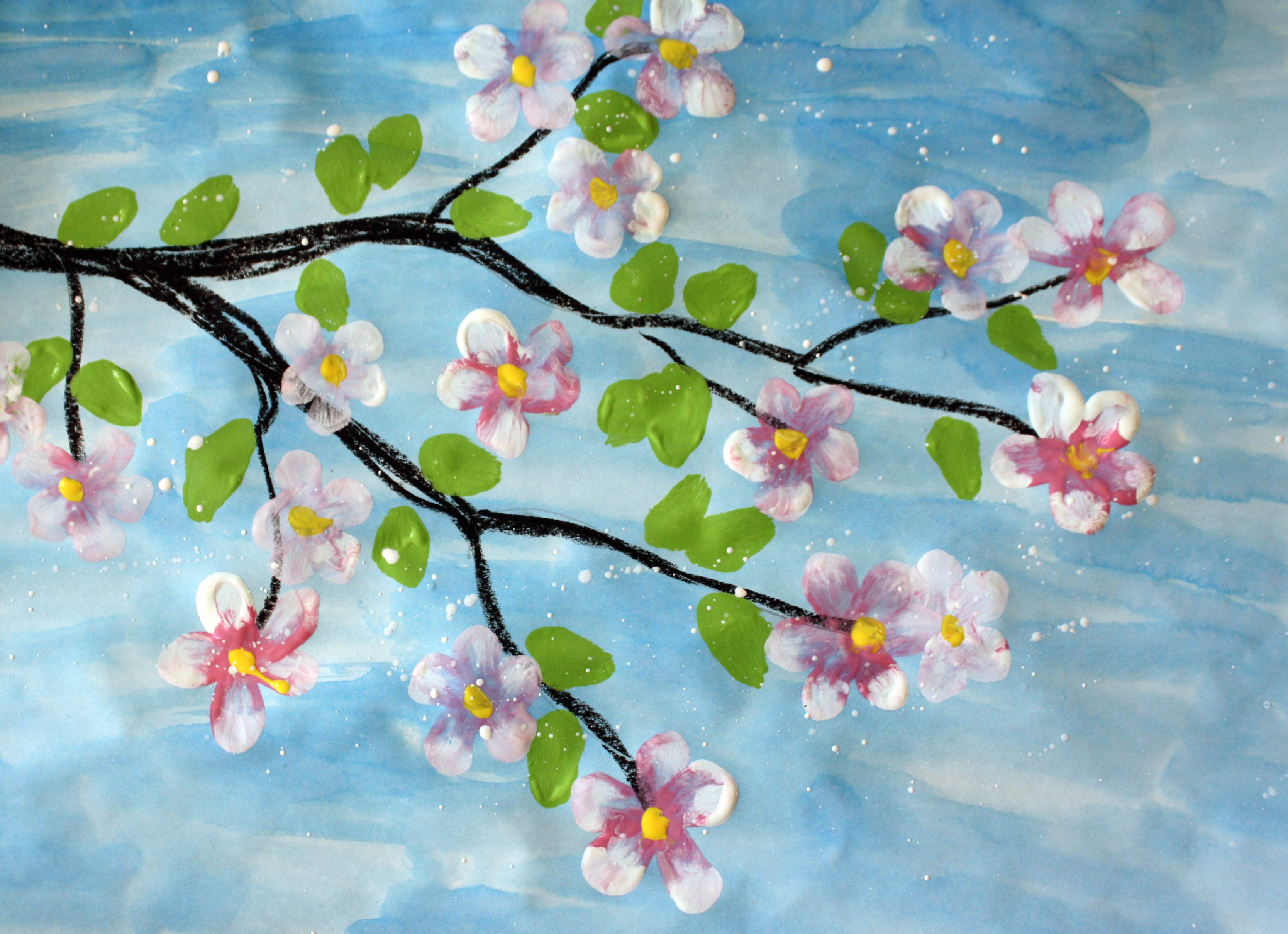 Рисовать красивую весну. Правополушарное рисование ветка цветущей яблони. Веточка Сакуры гуашью. Рисование весенней веточки.