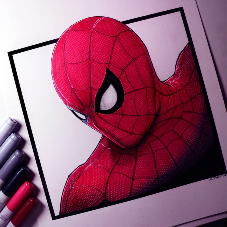 Drawing Spider man Homecoming