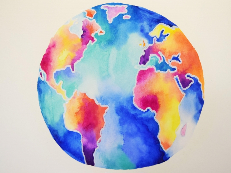 Земной шар рисунок для детей