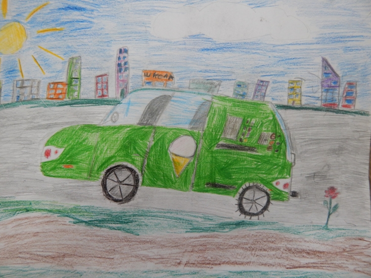 Автомобиль будущего рисование