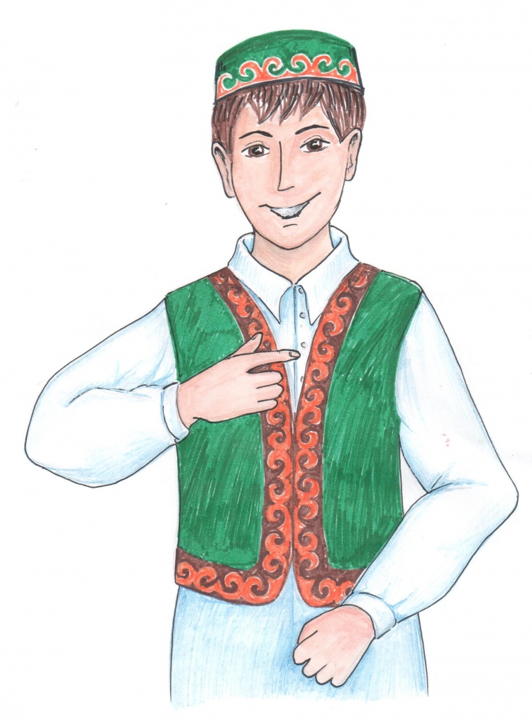 Татарский костюм рисунок детский