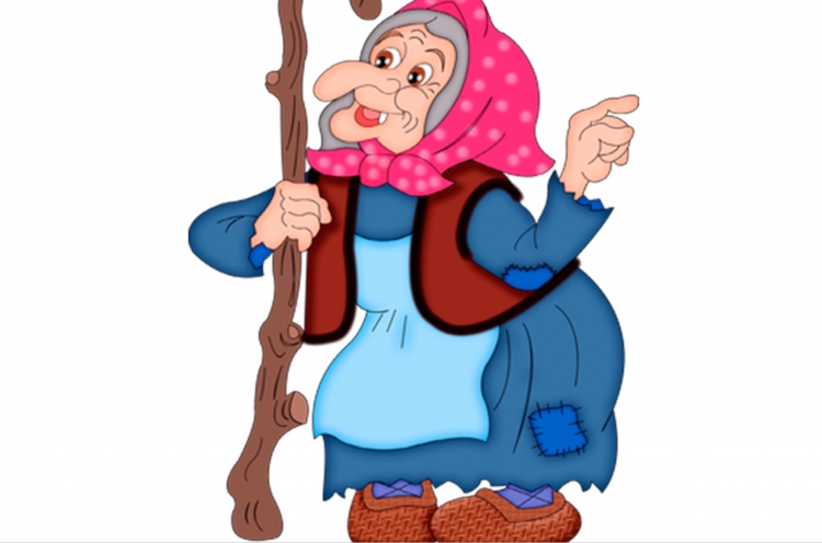 Бабушка мультяшка без фона