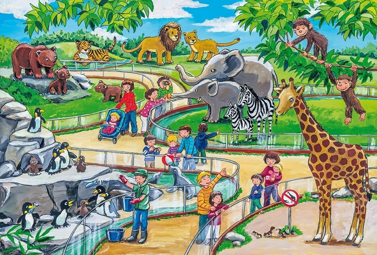 Зоопарк рисунок детский