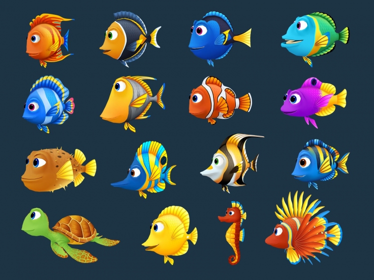 Fishdom персонажи