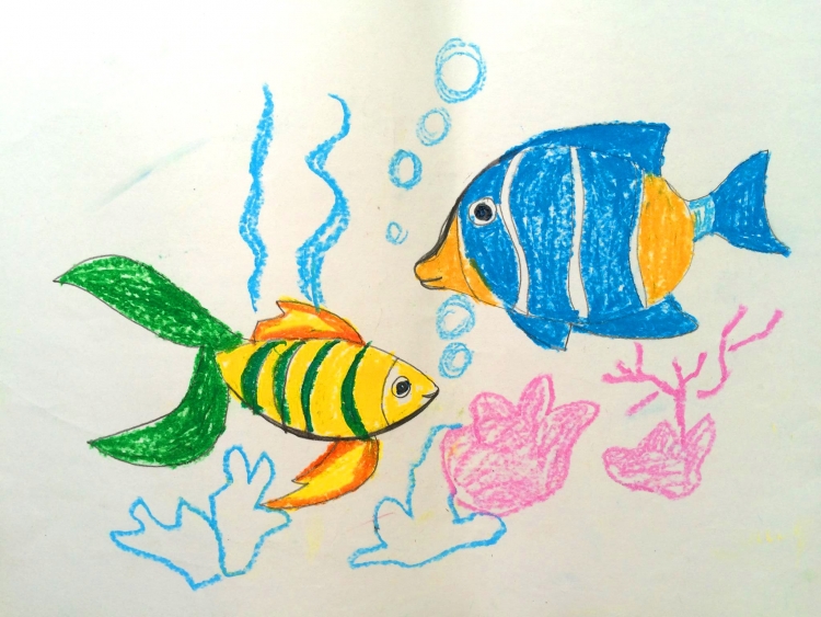 Детские рисунки рыбки