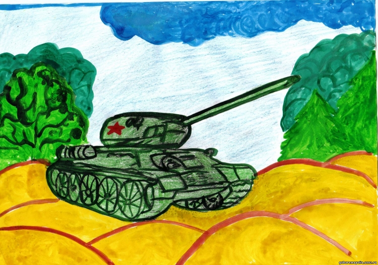 Парад военной техники рисунок