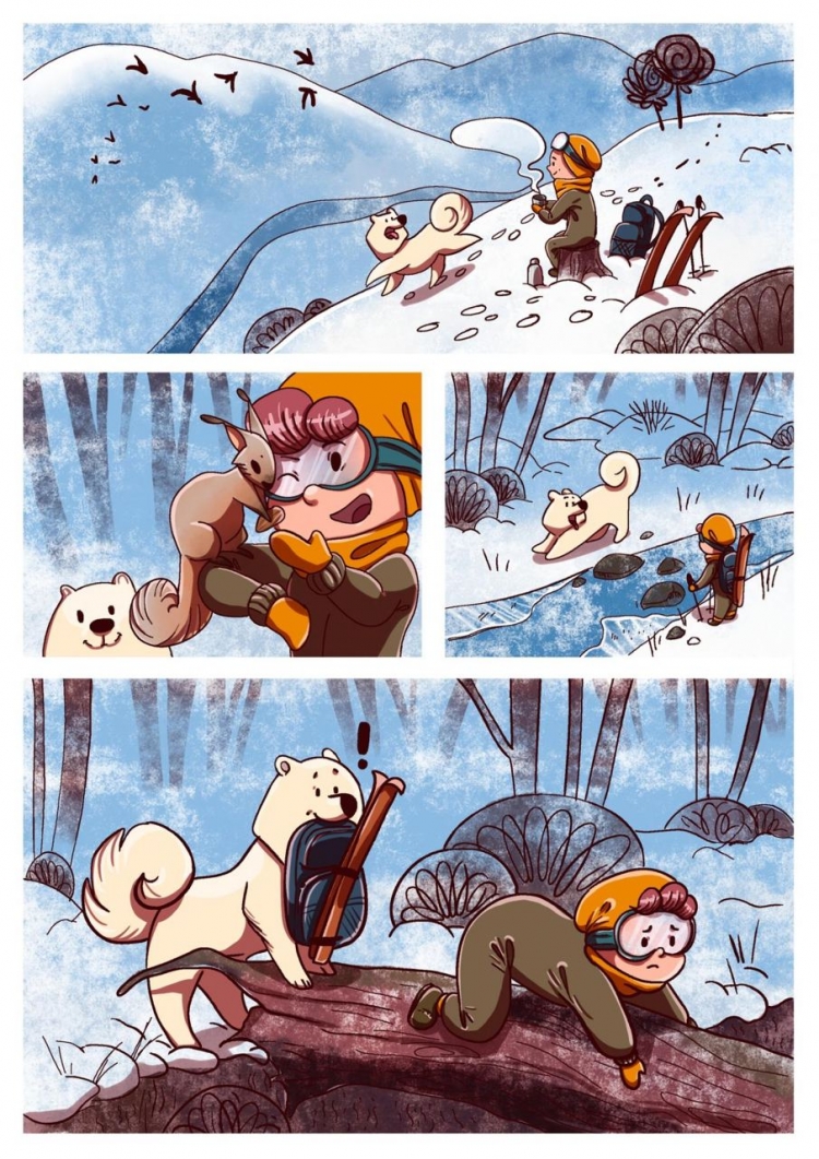 Комикс про зиму нарисовать
