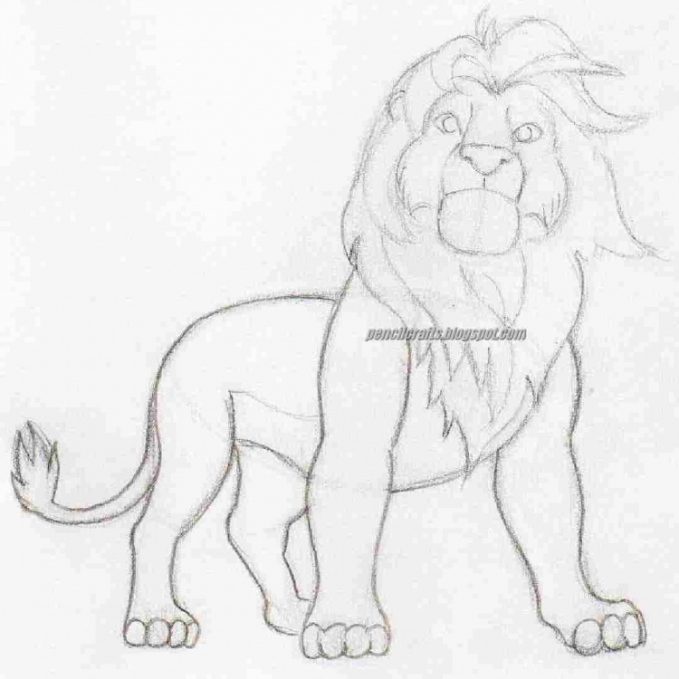 Рисунки льва для детей