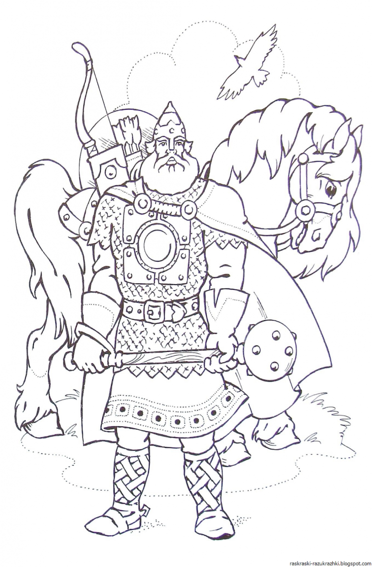 Богатырь рисунок