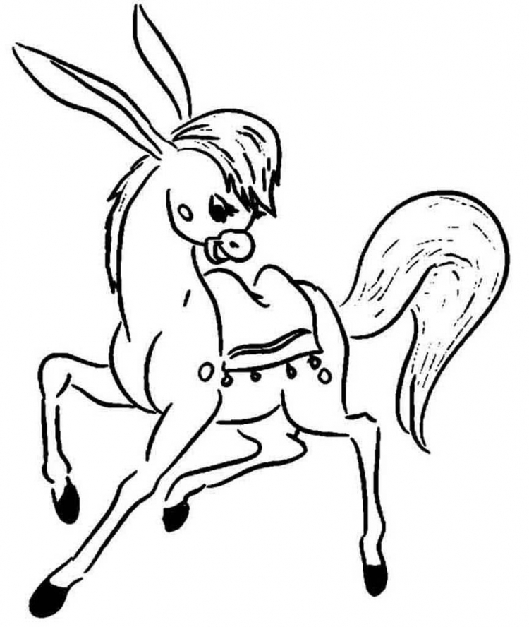 Легкий рисунок конька горбунка