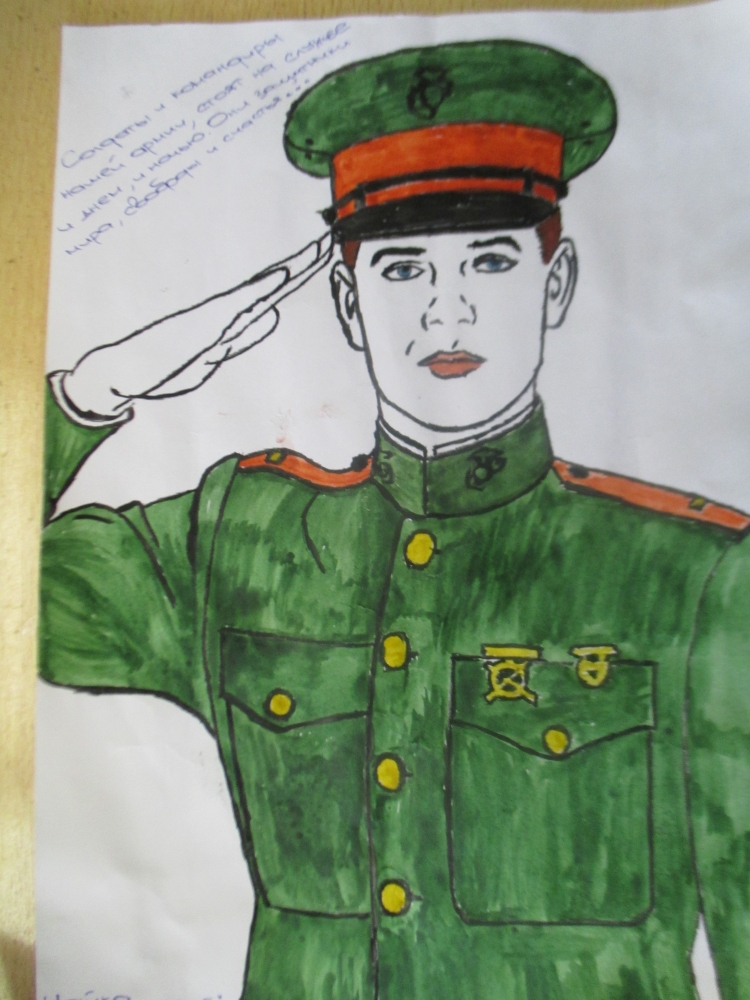 Легкие рисунки солдата