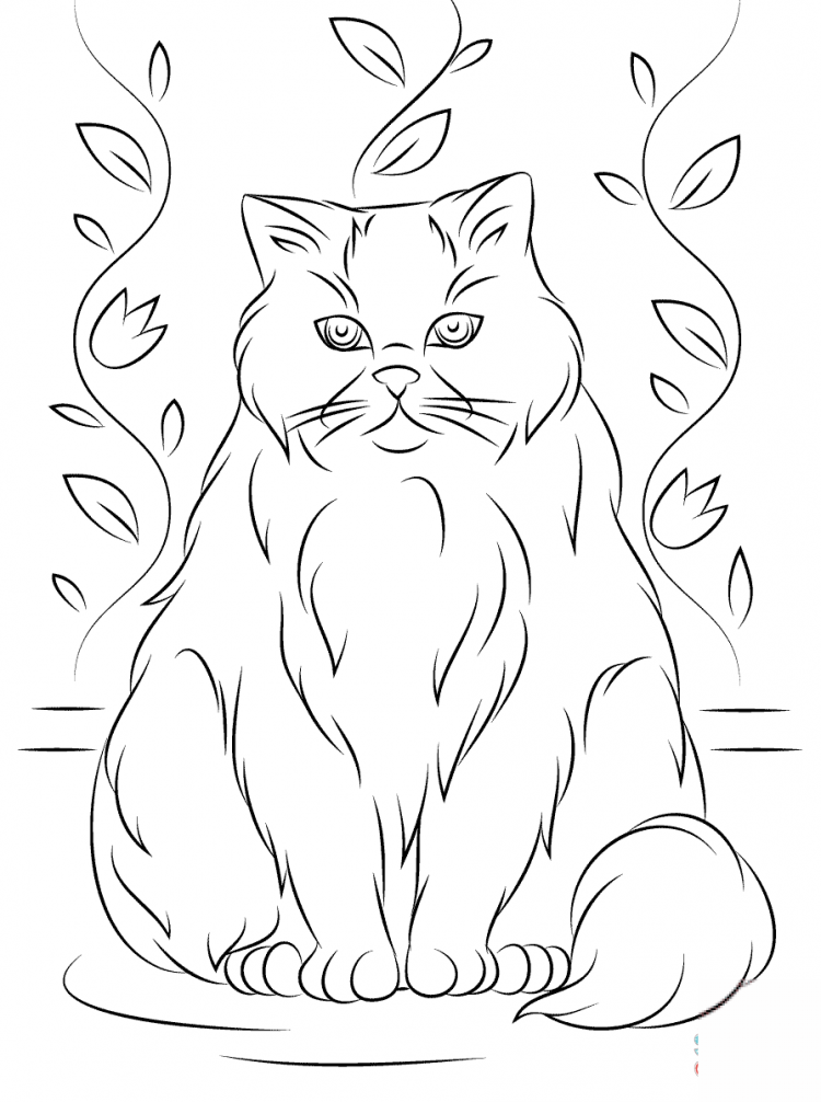 Кот баюн рисунок карандашом