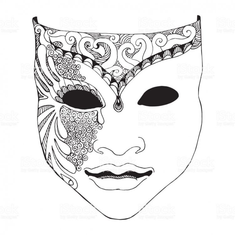 Театральная маска рисунок
