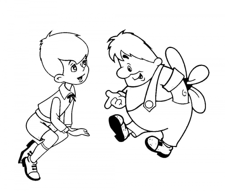 Малыш и карлсон рисунок карандашом
