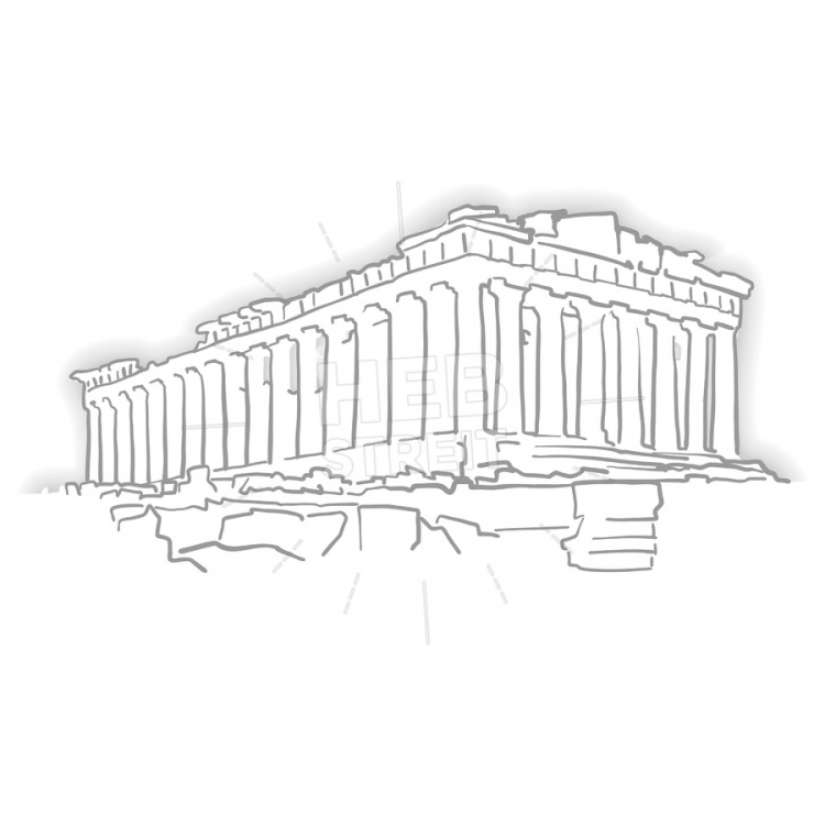 Афинский Акрополь вектор
