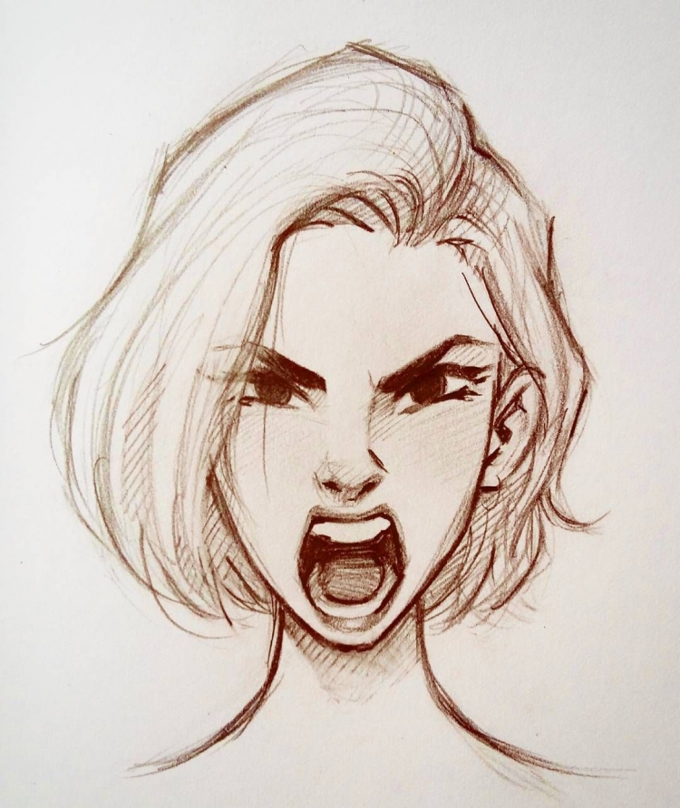 Эмоции человека рисунок карандашом