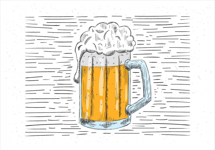 Пиво рисунок карандашом