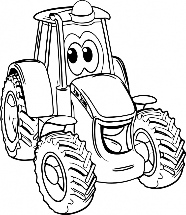 Разукрашка трактор