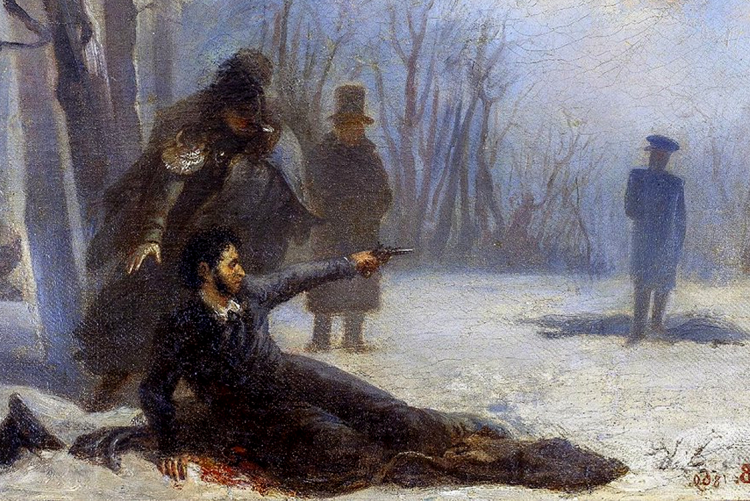 Дуэль пушкина картина