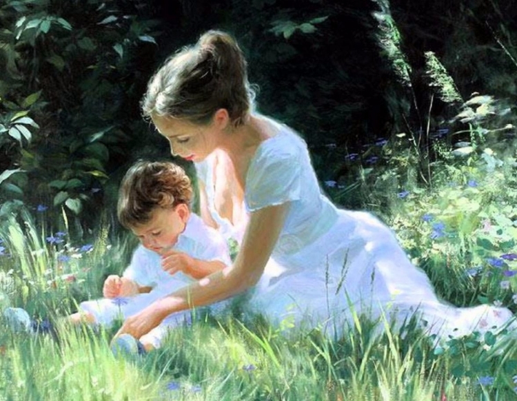 Картина мама с ребенком