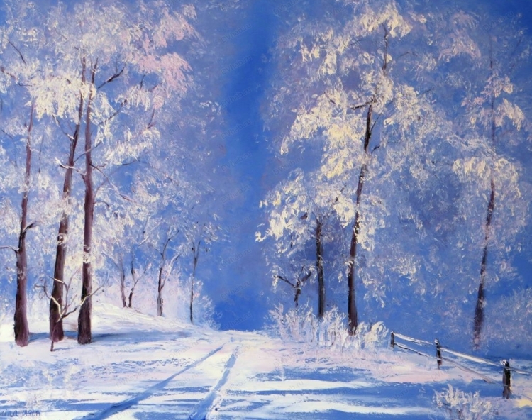 Зимний пейзаж картины известных художников