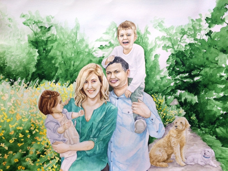 Картина счастливая семья
