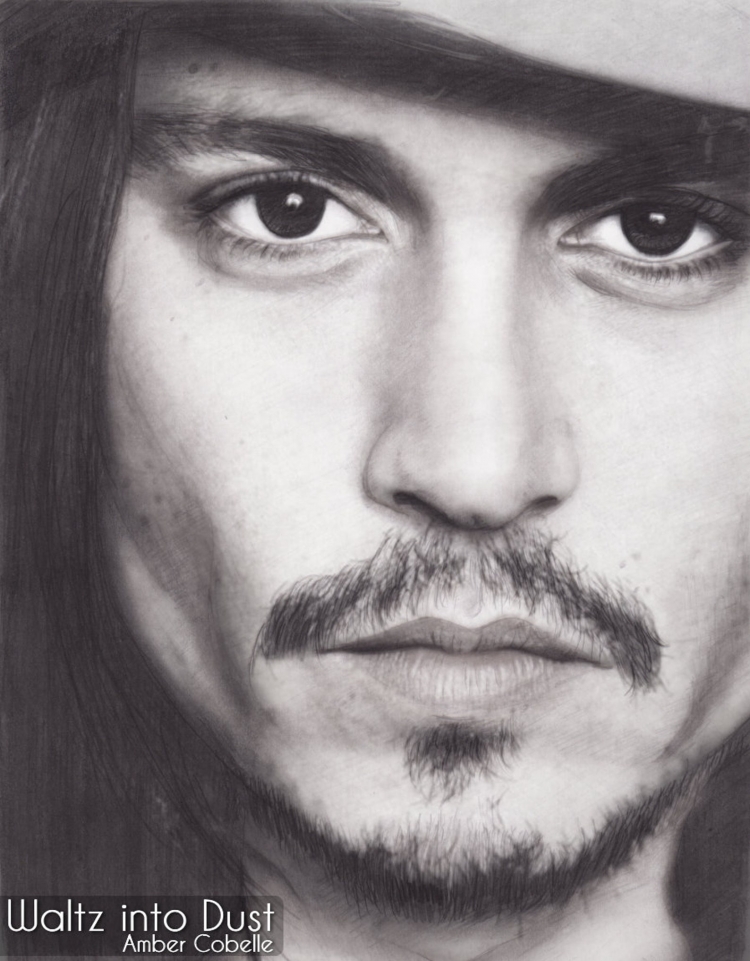 Джонни Депп - портрет карандашом (Johnny Depp - drawing portrait)