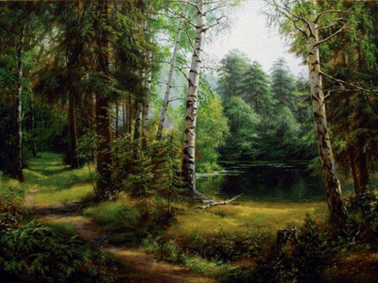 Лесные пейзажи картины