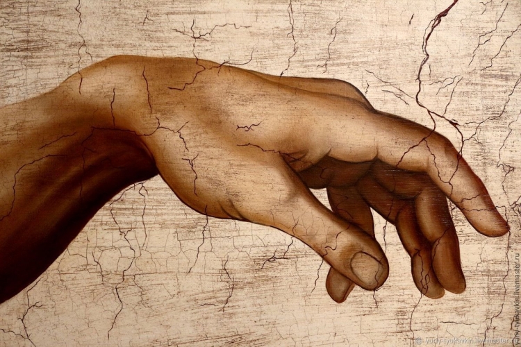 Картина микеланджело две руки