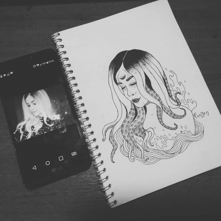 Рисунки для скетчбука легкие девушки