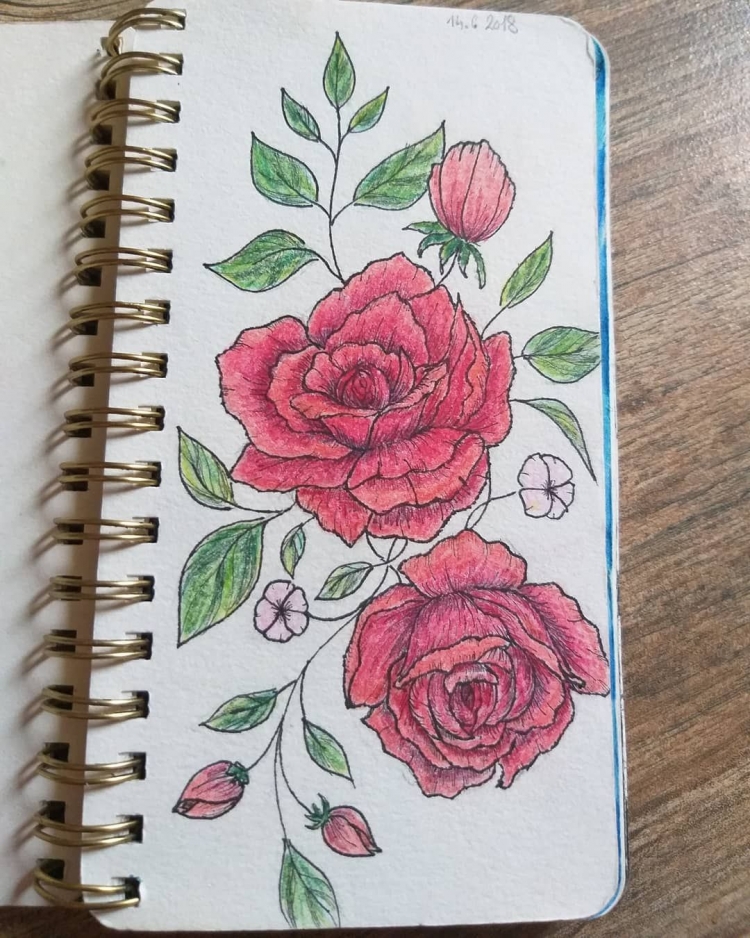 Рисунки для скетчбука цветы