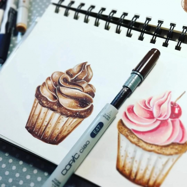 Маленькие картиночки маркерами
