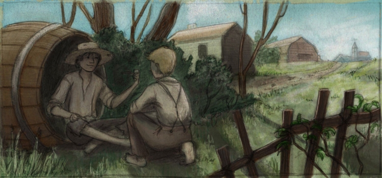 Поэтапный рисунок Тома Сойера