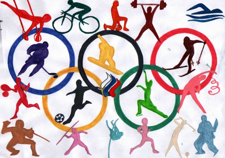 Рисунок в поддержку олимпийских игр