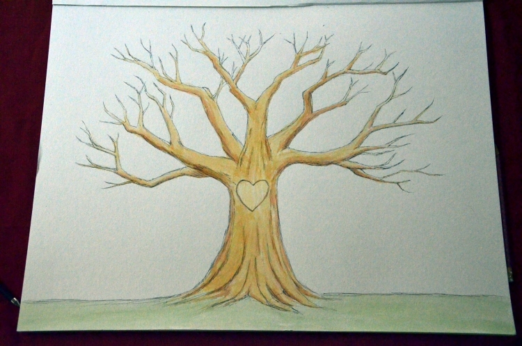 Ствол дерева рисунок